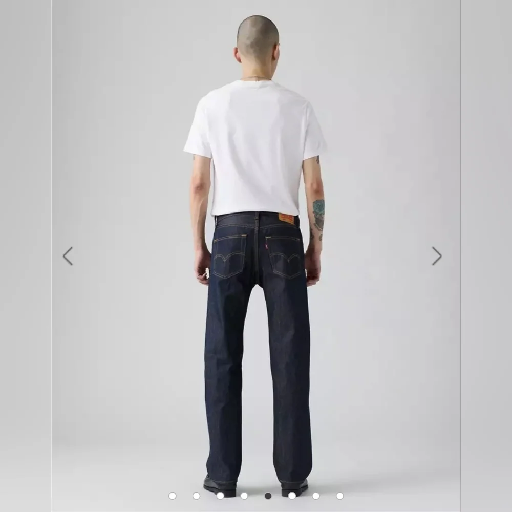 Levi's 501 Original Shrink-to-fit Men's Dark Wash Straight Leg Jeans